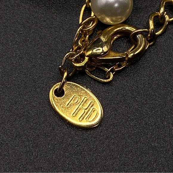 PHD Pearl & Gold Chain Choker Necklace - Picture 3 of 8
